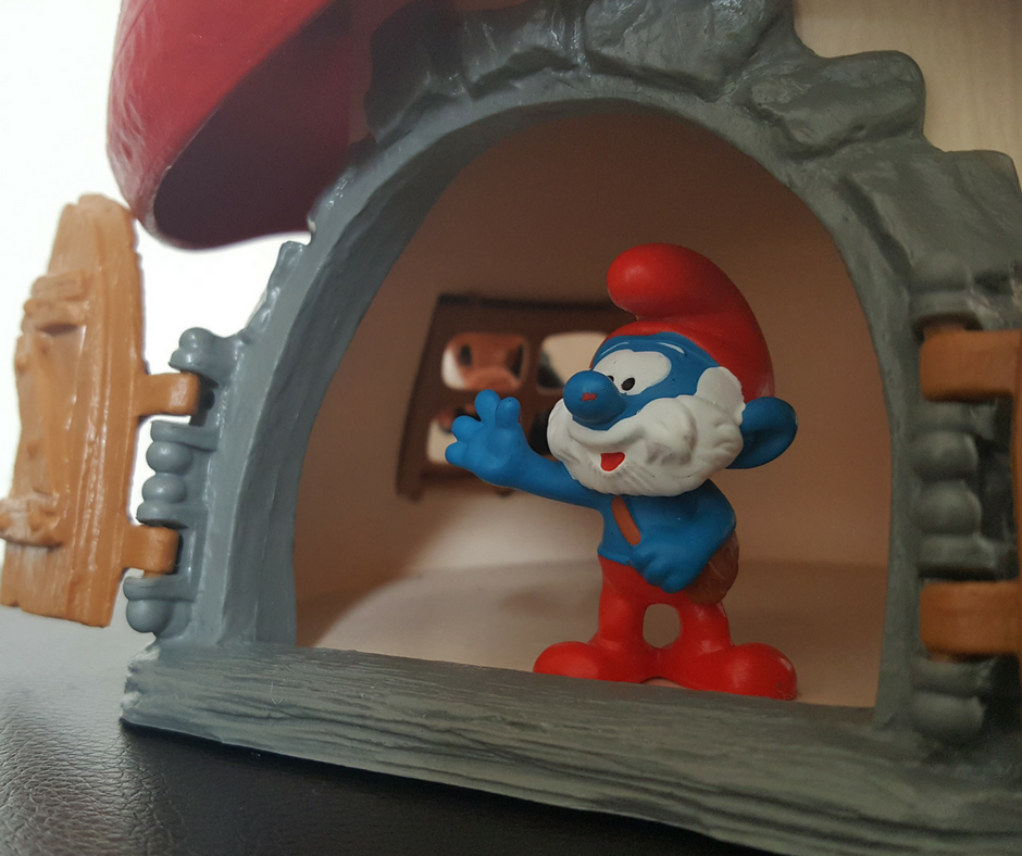 Papa Smurf in his house